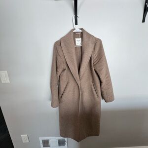 Abercrombie & Fitch Tan Wool Coat